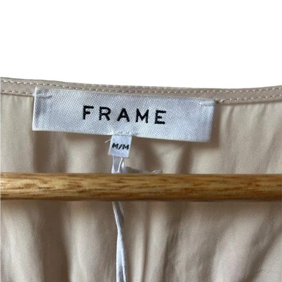 NWT FRAME Julianne Smocked Puff Sleeve Top Size Medium - Picture 6 of 6